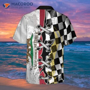 california racing flag hawaiian shirt 1