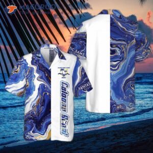 Caloosa Steel Blue Marble Hawaiian Shirt Caloosa Steel Blue Marble Hawaiian Shirt