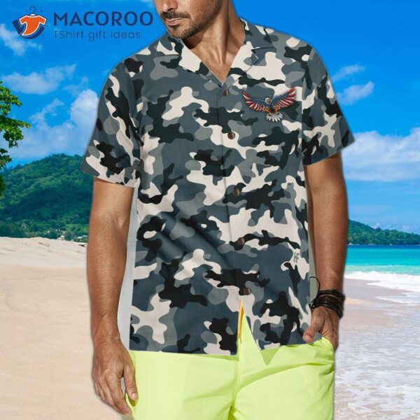 “camo American By Birth, Veteran Choice: Best Gift For Veterans Day, Independence And Memorial Day Hawaiian Shirt”