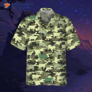 camouflage cow hawaiian shirt shirt for and funny print 2