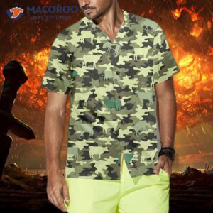 camouflage cow hawaiian shirt shirt for and funny print 3