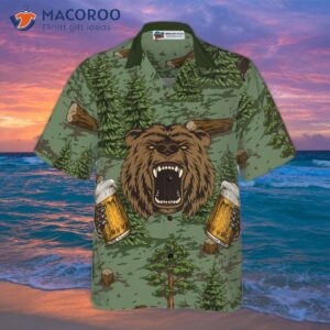camping at angry bear and drinking beer in a hawaiian shirt 2