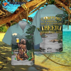 camping solves most of life s problems hawaiian shirt funny beer and shirt for 0