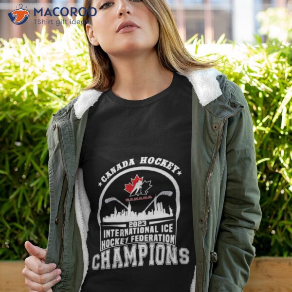 Canada Hockey 2023 International Ice Hockey Federation Champions Skyline Shirt