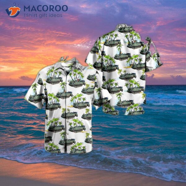 Canadian Army Arvt Taurus (armoured Recovery Vehicle) Hawaiian Shirt