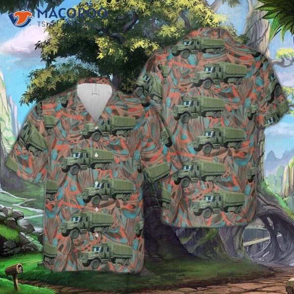 Canadian Army Cargo Troop Carrying Vehicle (tcv) Hawaiian Shirt