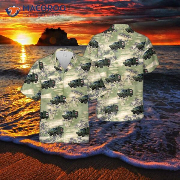 Canadian Army Lsvw Ambulance Hawaiian-style Shirt