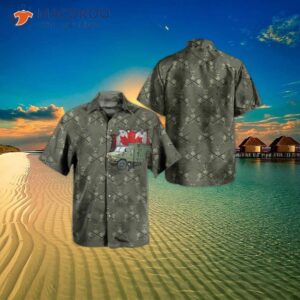 Canadian Army Lsvw Military Truck Hawaiian Shirt