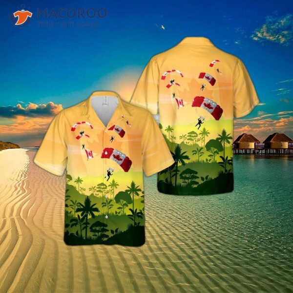 Canadian Army Paratrooper Hawaiian-style Shirt