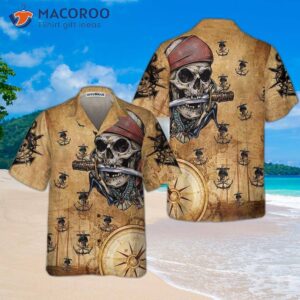 Captain Pirate Hawaiian Shirt: Cool Shirt For Adults, Pattern