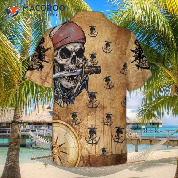 Captain Pirate Hawaiian Shirt: Cool Shirt For Adults, Pattern