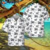 Cartoon Cow Hawaiian Shirt, Funny Print Button-up Shirt For And