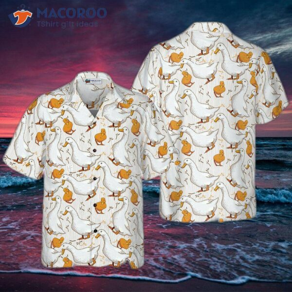 Cartoon Duck Hawaiian Shirt For