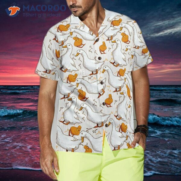Cartoon Duck Hawaiian Shirt For
