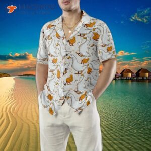 cartoon duck hawaiian shirt for 4