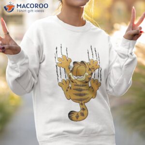 cartoon fat garfield scratching shirt sweatshirt 2