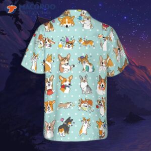 cartoon welsh corgi hawaiian shirt best dog for lovers gifts 1