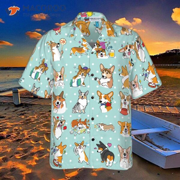 Cartoon Welsh Corgi Hawaiian Shirt – Best Dog For Lovers Gifts