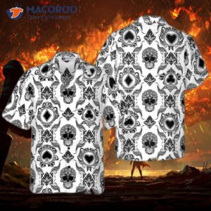 casino and black skull patterned hawaiian shirt 0