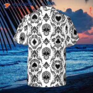 casino and black skull patterned hawaiian shirt 1