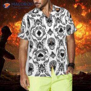 casino and black skull patterned hawaiian shirt 4