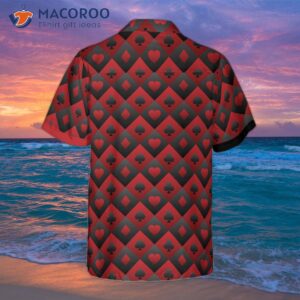 Casino Black-and-red Patterned Hawaiian Shirt