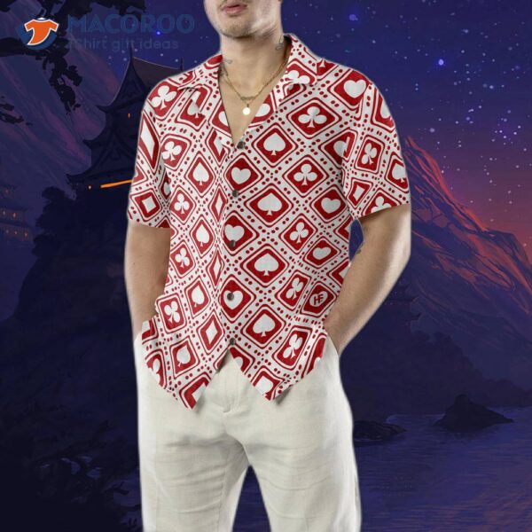 Casino Red Patterned Hawaiian Shirt