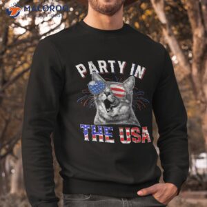 cat 4th of july costume for kitten lover party in the usa shirt sweatshirt