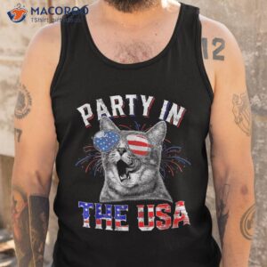 cat 4th of july costume for kitten lover party in the usa shirt tank top