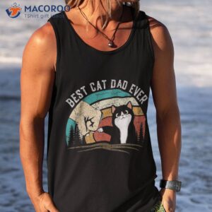 cat dad father s day daddy vintage best ever shirt tank top