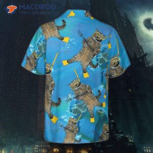 Cat Diver Hawaiian Shirt