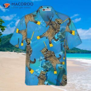 cat diver hawaiian shirt 2