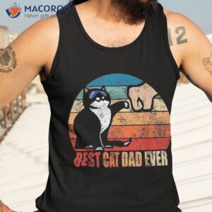 cat loving daddy fathers day gift none best dad ever paw fist bump funny tee t shirt black small us tank top 3