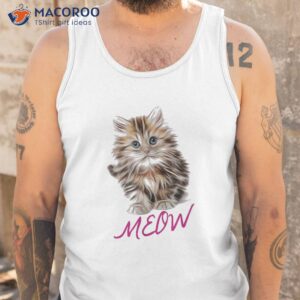 cat shirt meow kitty funny cats mom and dad gift tank top