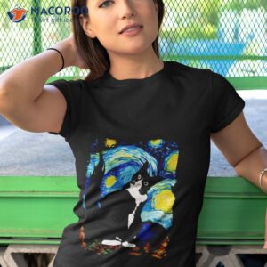 Cat Starry Nighshirt 3 cat starry night shirt tshirt 1