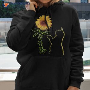 cat sunflower flower art sunshine shirt hoodie