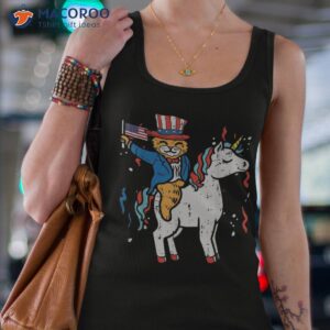 cat unicorn us american flag 4th of july fourth animals girl shirt tank top 4