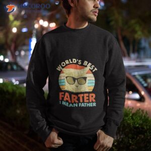 cat worlds best farter i mean father vintage shirt sweatshirt