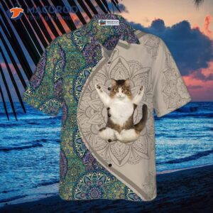 cat yoga hawaiian shirt 2