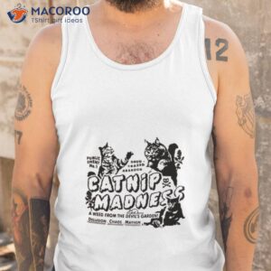catnip madness cute cat black and white shirt tank top