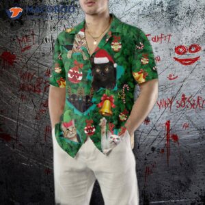 cats for christmas hawaiian shirt funny cat best gift 0