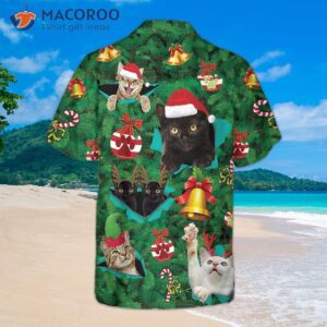 cats for christmas hawaiian shirt funny cat best gift 1