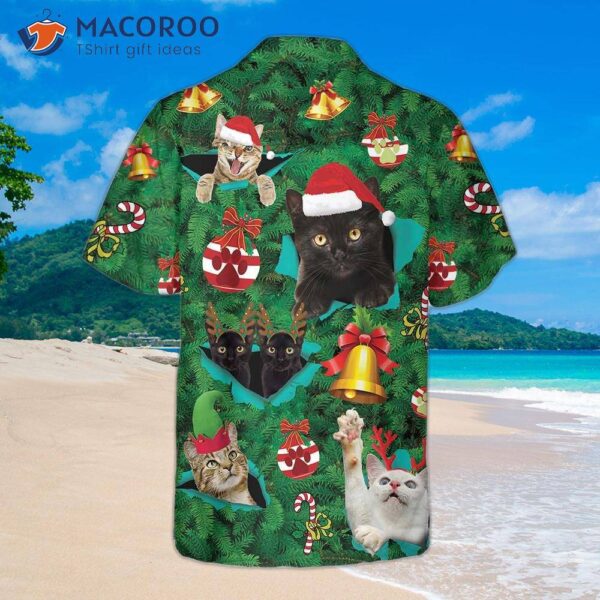 Cats For Christmas Hawaiian Shirt, Funny Cat Best Gift