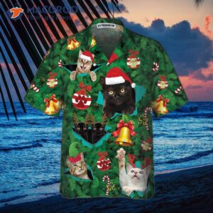 cats for christmas hawaiian shirt funny cat best gift 2