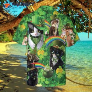 Cats’ Saint Patrick’s Day Hawaiian Shirt, St. Cool Gift