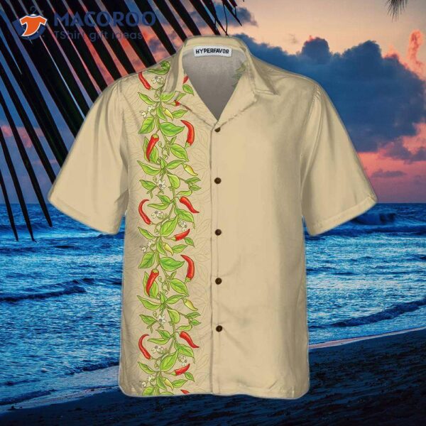 Cayenne Pepper Branch Hawaiian Shirt, Funny Red Shirt For , Hot Chili