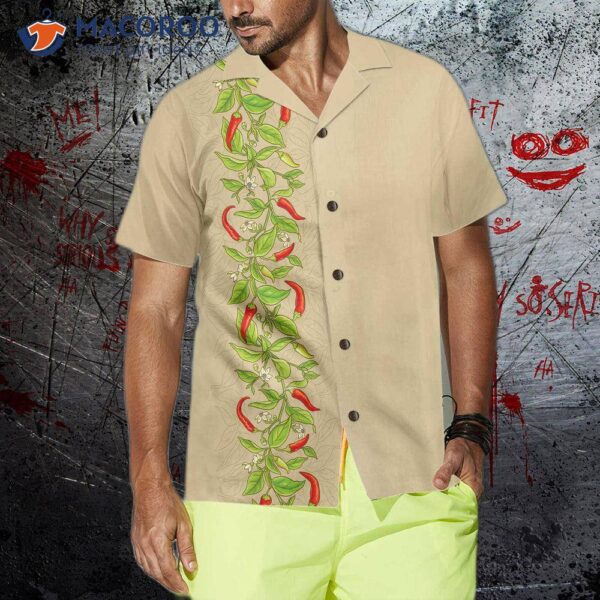 Cayenne Pepper Branch Hawaiian Shirt, Funny Red Shirt For , Hot Chili