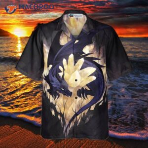 celtic dragon with crystal glow in the dark s hawaiian shirt 2