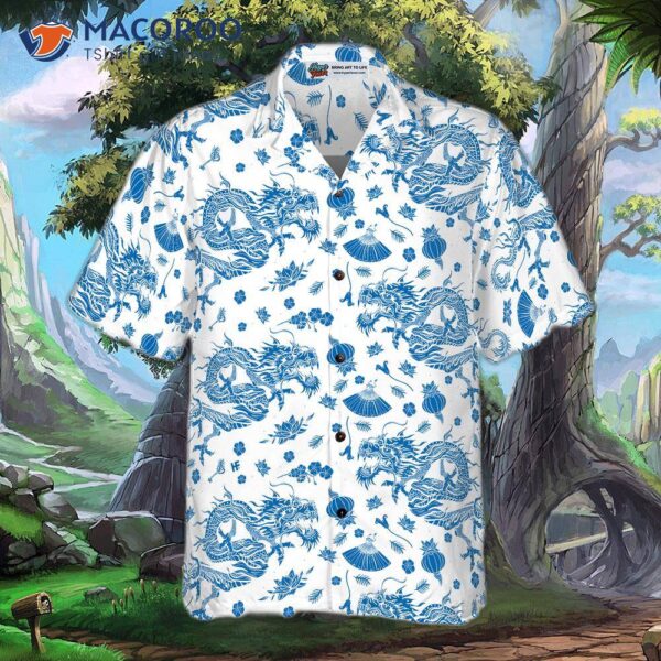 “ceramic Blue Pattern Ez24 Hawaiian Shirt”