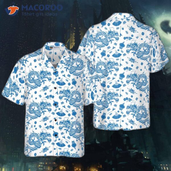 “ceramic Blue Pattern Ez24 Hawaiian Shirt”